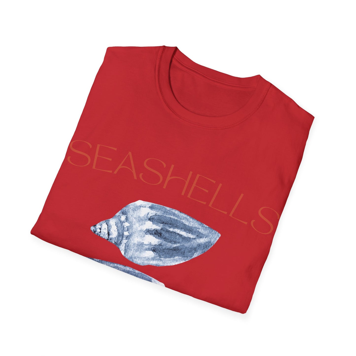 Seashells Crew: Watercolor Marine Design, Organic Shell Illustration - Unisex Graphic Tee