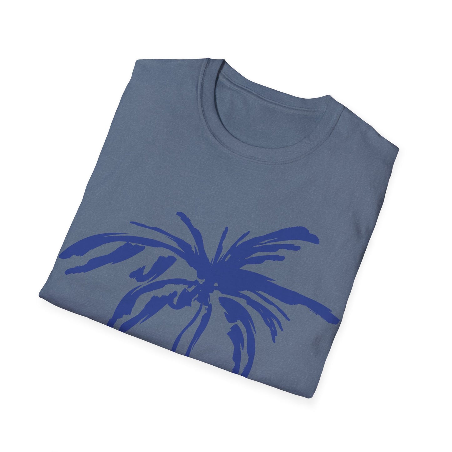 Beach Club Emblem: Coastal Minimalist Design, Dynamic Palm Tree Logo - Unisex Graphic Tee