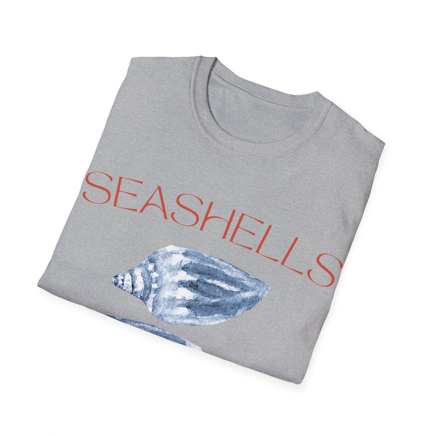 Seashells Crew: Watercolor Marine Design, Organic Shell Illustration - Unisex Graphic Tee