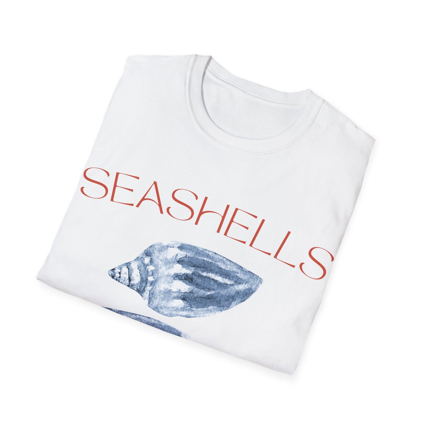 Seashells Crew: Watercolor Marine Design, Organic Shell Illustration - Unisex Graphic Tee