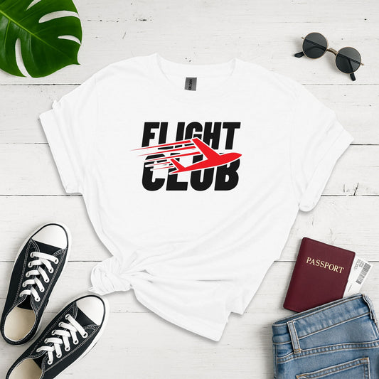 Flight Club Emblem: Aviation Branding, Minimalist Design Concept - Unisex Graphic Tee