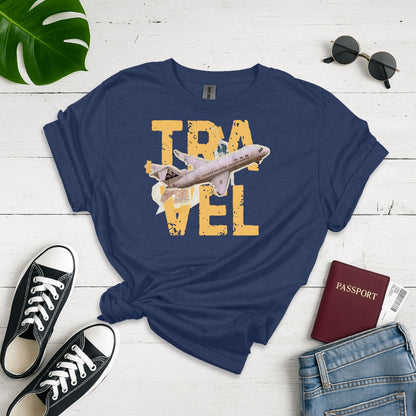Wanderlust Voyage: Global Journeys Graphic Design, Vintage Travel Collage Art - Unisex Graphic Tee