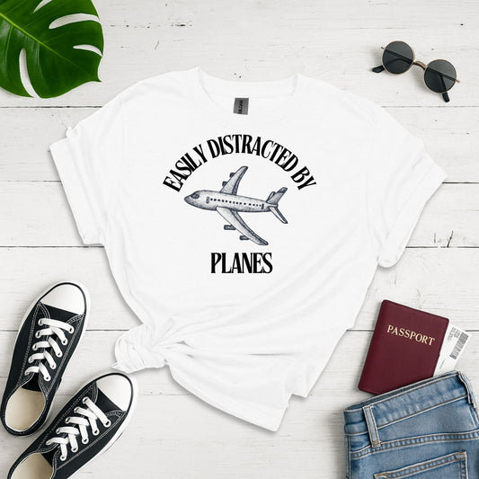 Plane Enthusiast Poster: Aviation Graphic Design, Vintage Minimalist Style - Unisex Graphic Tee