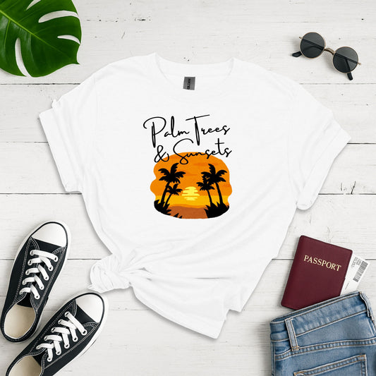 Palm Tree & Sunset Softstyle T-shirt