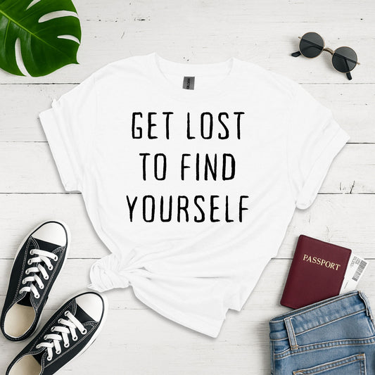 Lost and Found: Minimalist Typography, Personal Exploration Poster - Unisex Graphic Tee