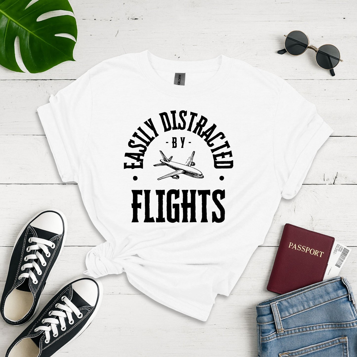 Easily Distracted By Flights Softstyle T-shirt