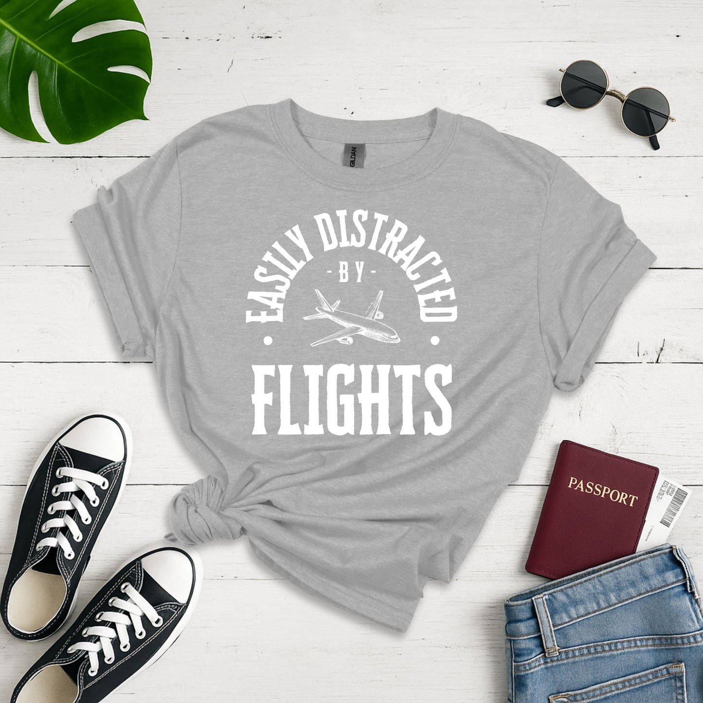 Easily Distracted By Flights Softstyle T-shirt