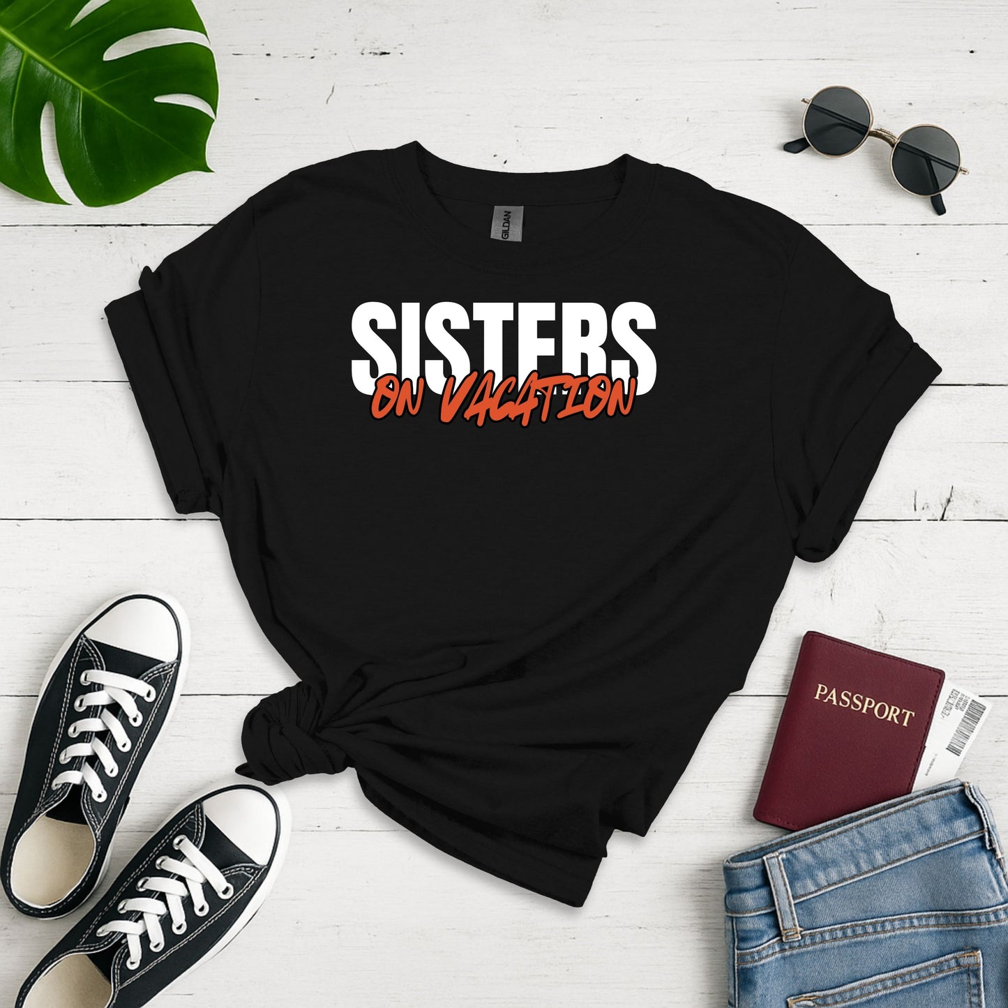 Sisters On Vacation  Softstyle T-shirt
