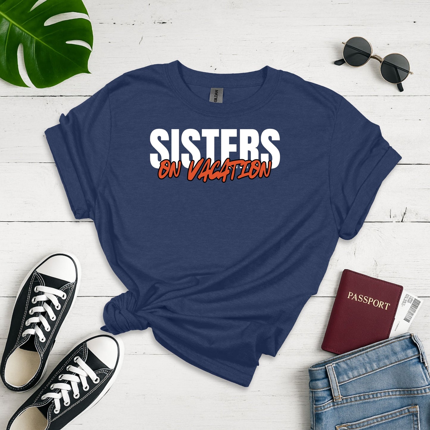Sisters On Vacation  Softstyle T-shirt