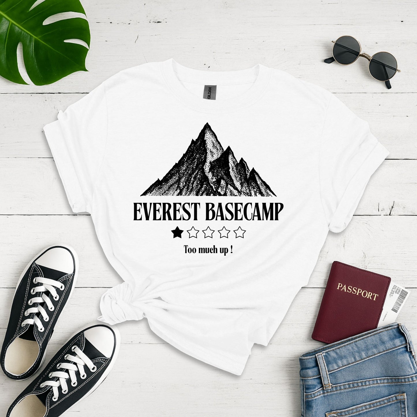 Everest Ascent: Mountain Climbing Graphic, Minimalist Adventure Illustration - Unisex Graphic Tee