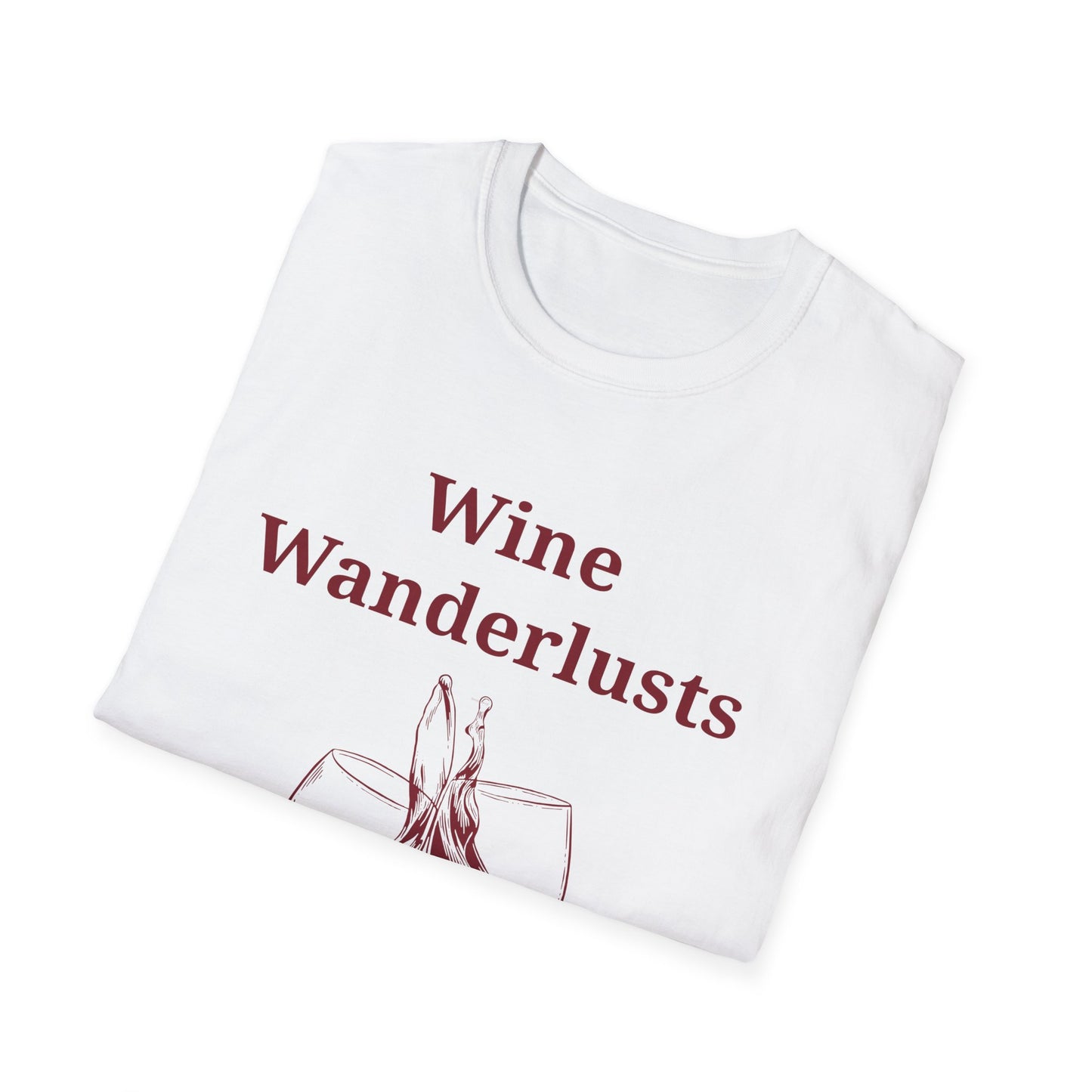 Wine Wanderlusts: Social Club Graphic Design, Vintage Etched Wine Glass Illustration - Unisex Graphic Tee