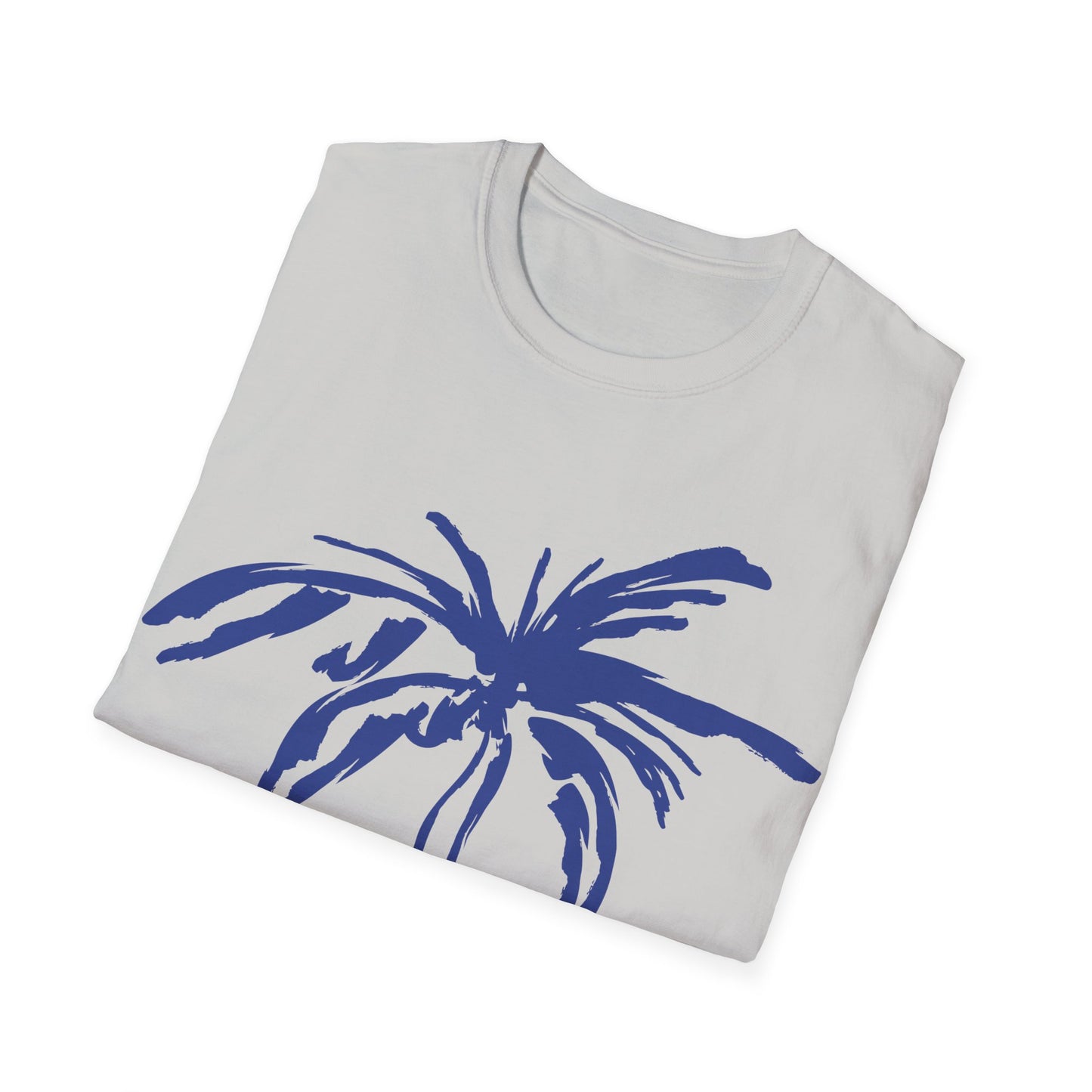 Beach Club Emblem: Coastal Minimalist Design, Dynamic Palm Tree Logo - Unisex Graphic Tee
