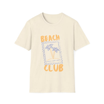 Tropical Beach Club Stamp: Vintage Graphic Island Design, Postage Art Illustration - Unisex Graphic Tee