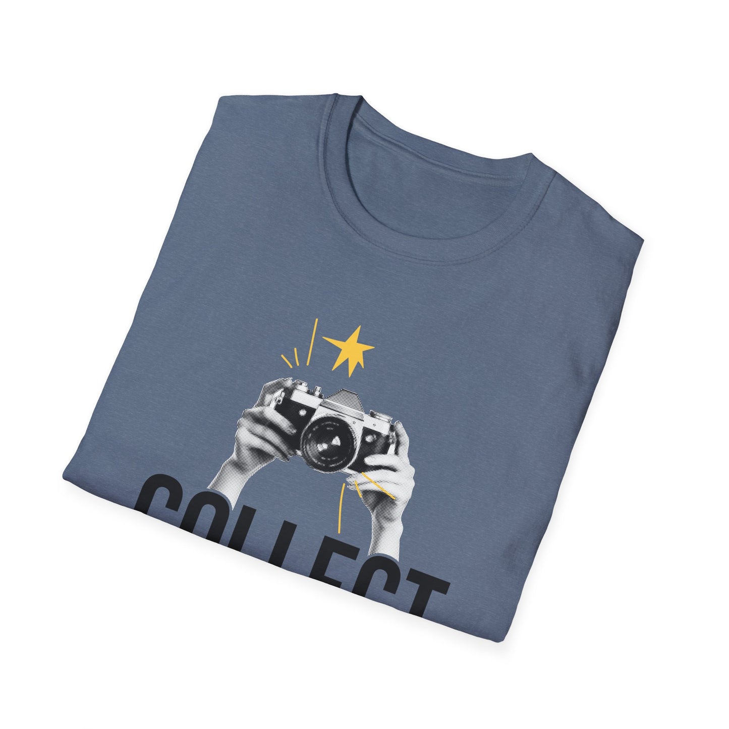 Collect Memories T-Shirt, Unisex Casual Tee, Photography Lover Gift, Travel Shirt, Vintage Camera Style