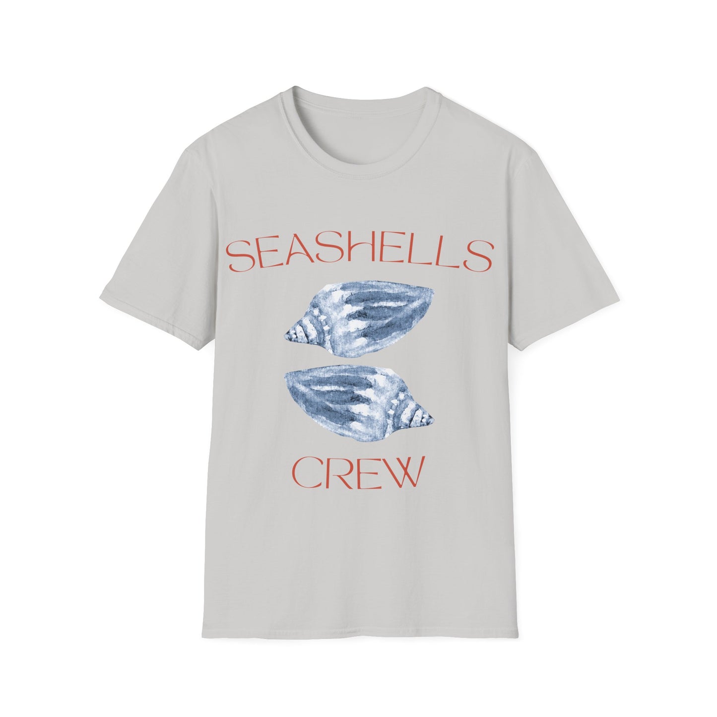 Seashells Crew: Watercolor Marine Design, Organic Shell Illustration - Unisex Graphic Tee