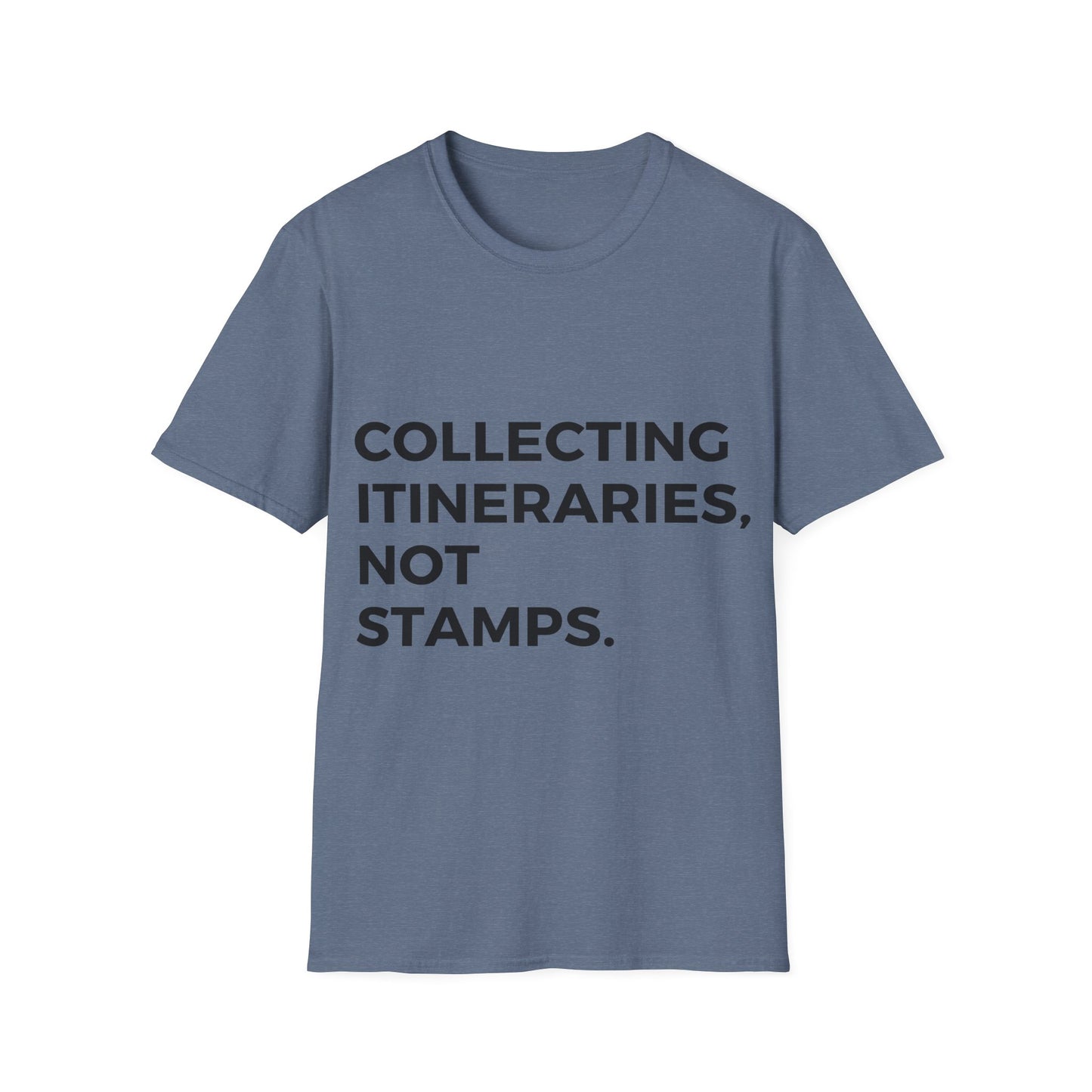 Wanderlust Chronicles: Experiential Travel Typography, Minimalist Design Statement - Unisex Graphic Tee