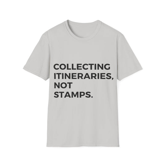 Wanderlust Chronicles: Experiential Travel Typography, Minimalist Design Statement - Unisex Graphic Tee