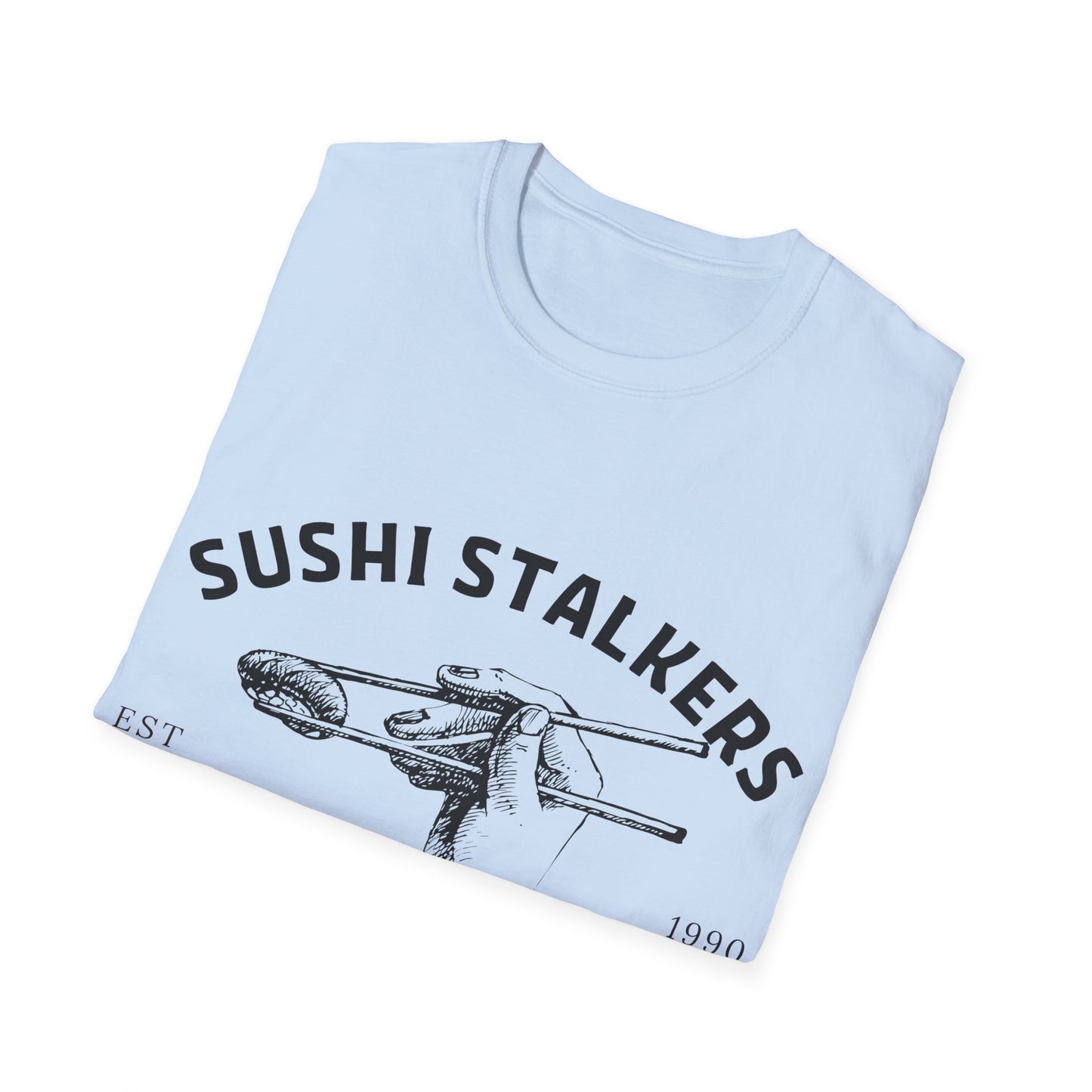 Sushi Stalkers Social Club: Vintage Chopsticks Graphic, Retro Culinary Design - Unisex Graphic Tee