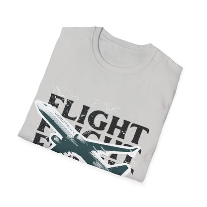 Urban Flight: Graphic Design Typography, Grungy Aviation Illustration - Unisex Graphic Tee