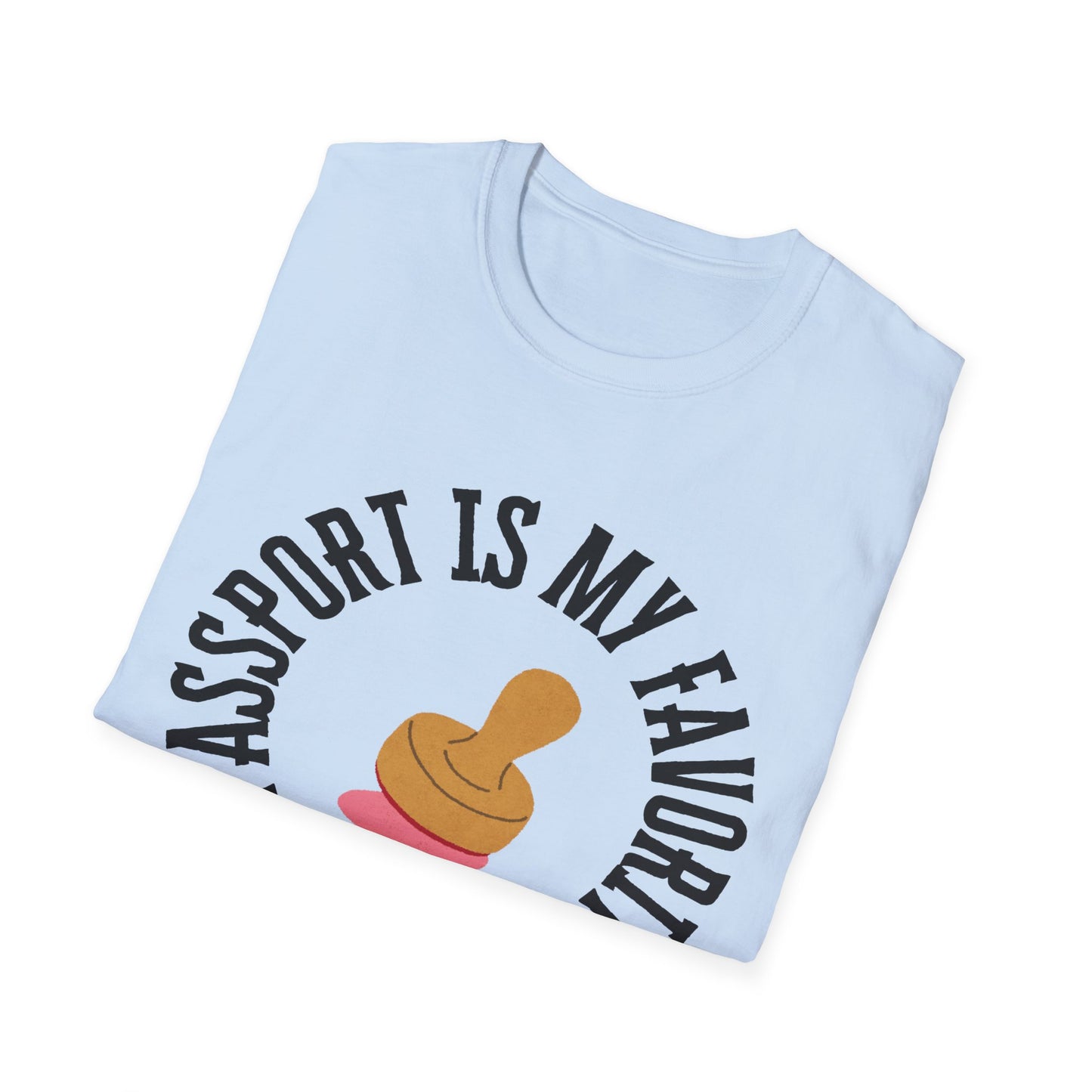 Passport Passion: Graphic Design Typography, Minimalist Book Cover Art - Unisex Graphic Tee