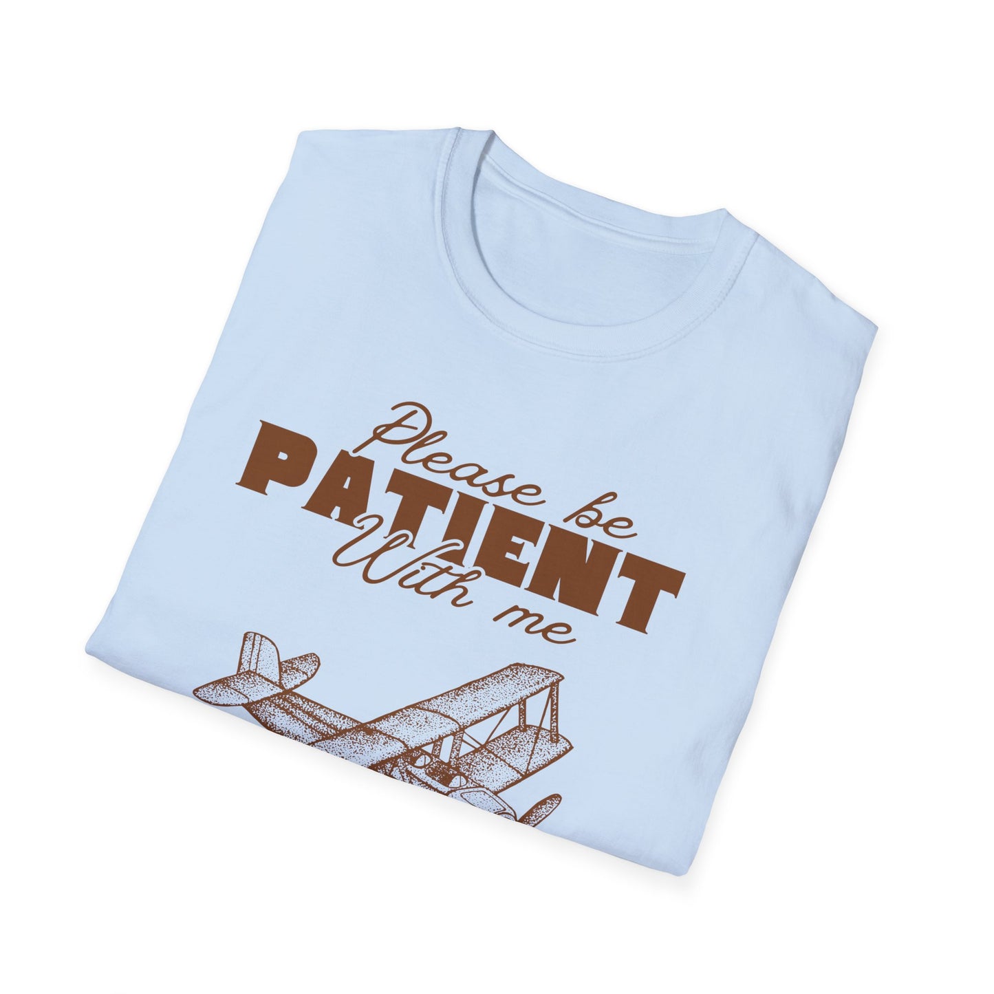 First Flight Jitters: Vintage Aviation Poster, Retro Graphic Design Typography - Unisex Graphic Tee