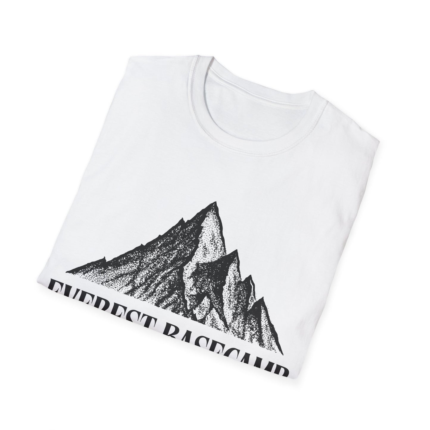 Everest Ascent: Dotwork Mountain Graphic, Basecamp Adventure Rating - Unisex Graphic Tee