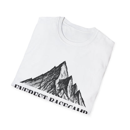 Everest Ascent: Dotwork Mountain Graphic, Basecamp Adventure Rating - Unisex Graphic Tee