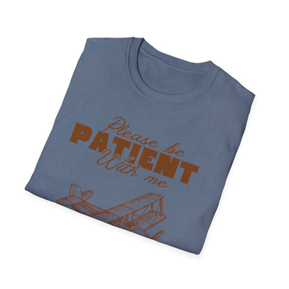 First Flight Jitters: Vintage Aviation Poster, Retro Graphic Design Typography - Unisex Graphic Tee