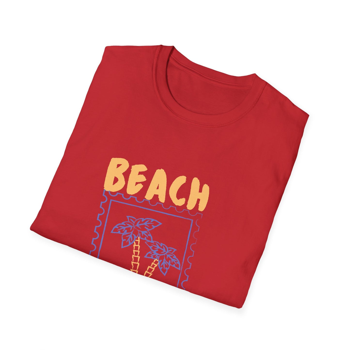 Tropical Beach Club Stamp: Vintage Graphic Island Design, Postage Art Illustration - Unisex Graphic Tee