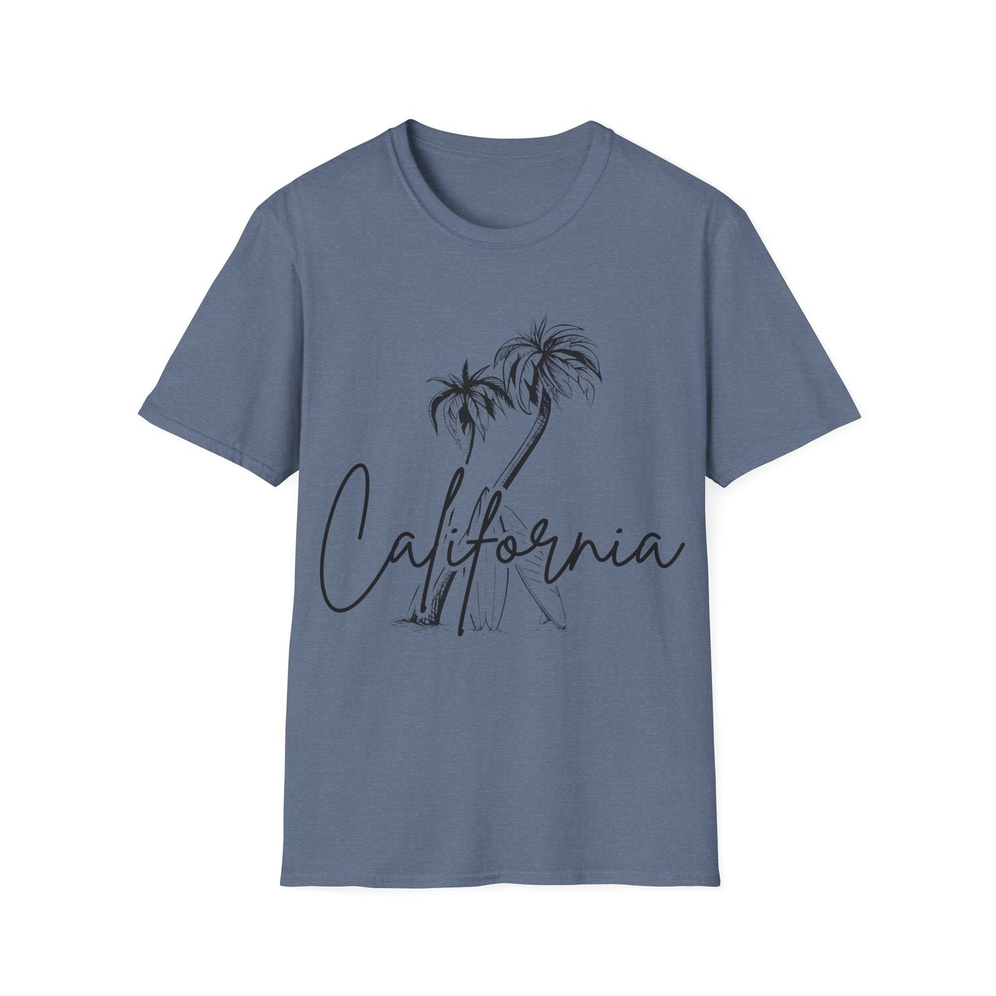 California Dreams: Coastal Silhouettes, West Coast Minimalist Sketch - Unisex Graphic Tee