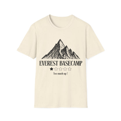 Everest Ascent: Dotwork Mountain Graphic, Basecamp Adventure Rating - Unisex Graphic Tee