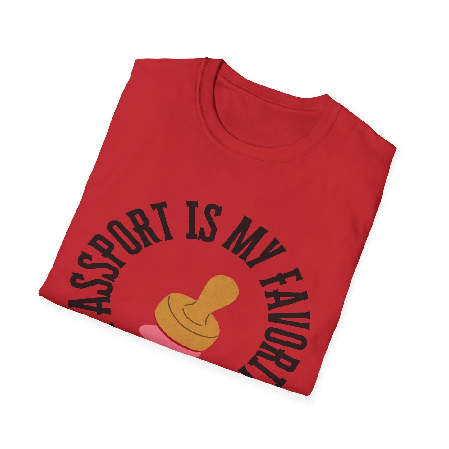 Passport Passion: Graphic Design Typography, Minimalist Book Cover Art - Unisex Graphic Tee
