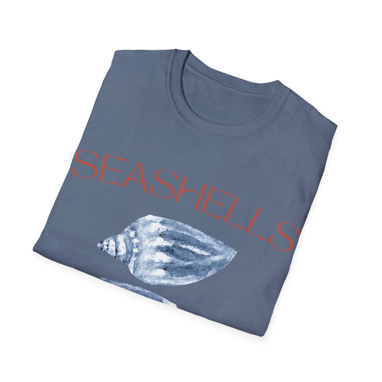 Seashells Crew: Watercolor Marine Design, Organic Shell Illustration - Unisex Graphic Tee