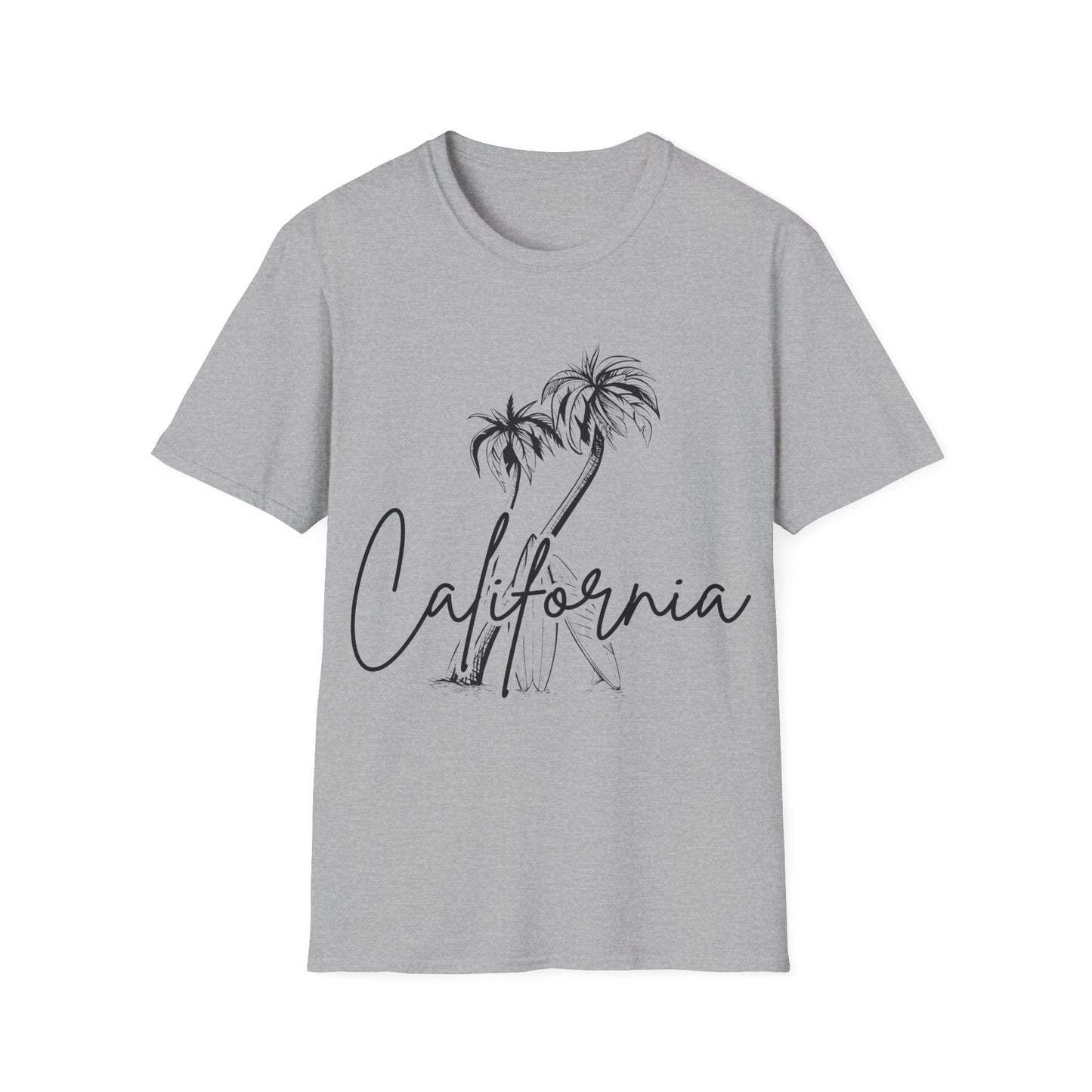 California Dreams: Coastal Silhouettes, West Coast Minimalist Sketch - Unisex Graphic Tee