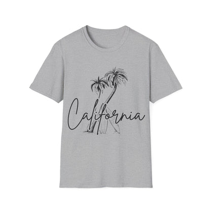 California Dreams: Coastal Silhouettes, West Coast Minimalist Sketch - Unisex Graphic Tee