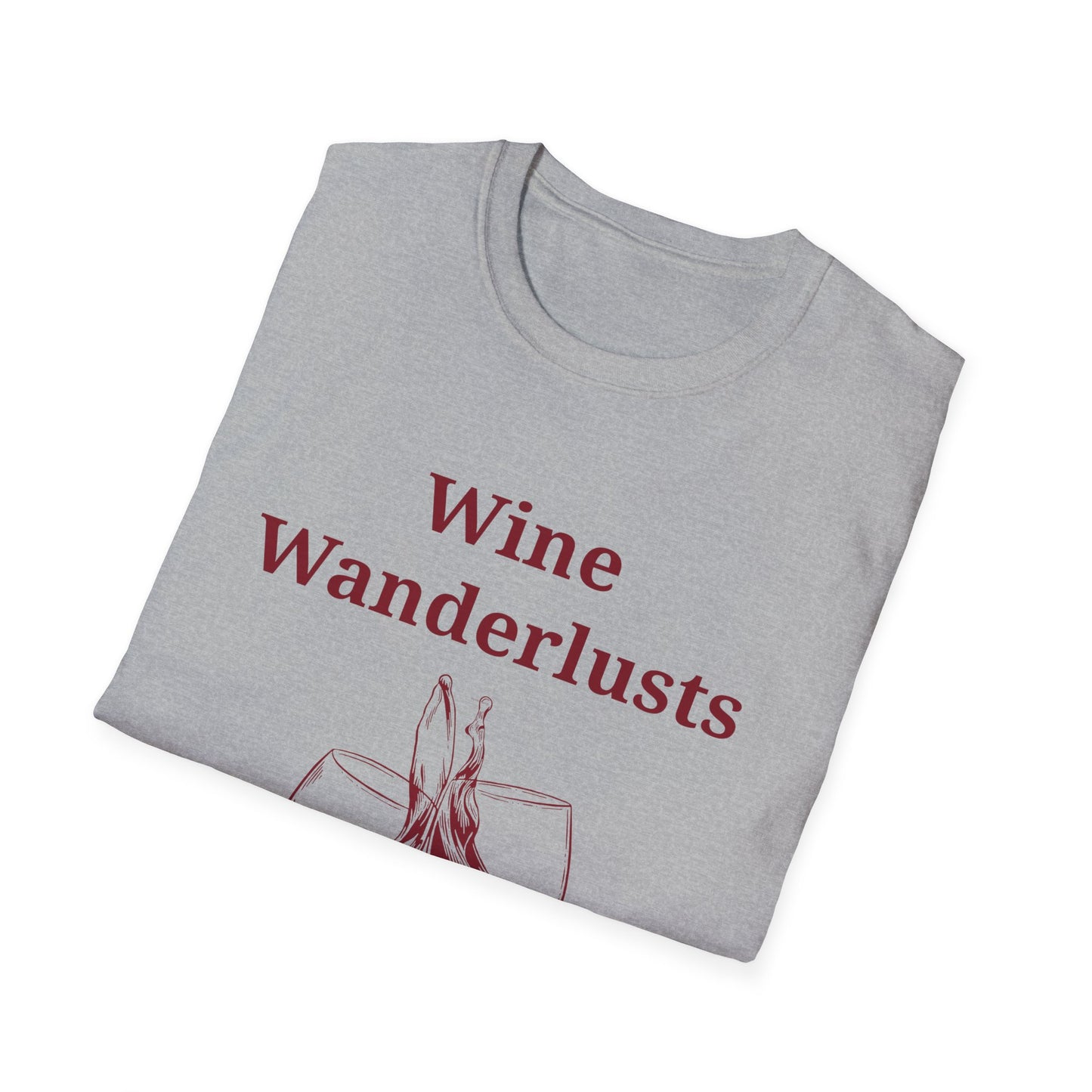 Wine Wanderlusts: Social Club Graphic Design, Vintage Etched Wine Glass Illustration - Unisex Graphic Tee