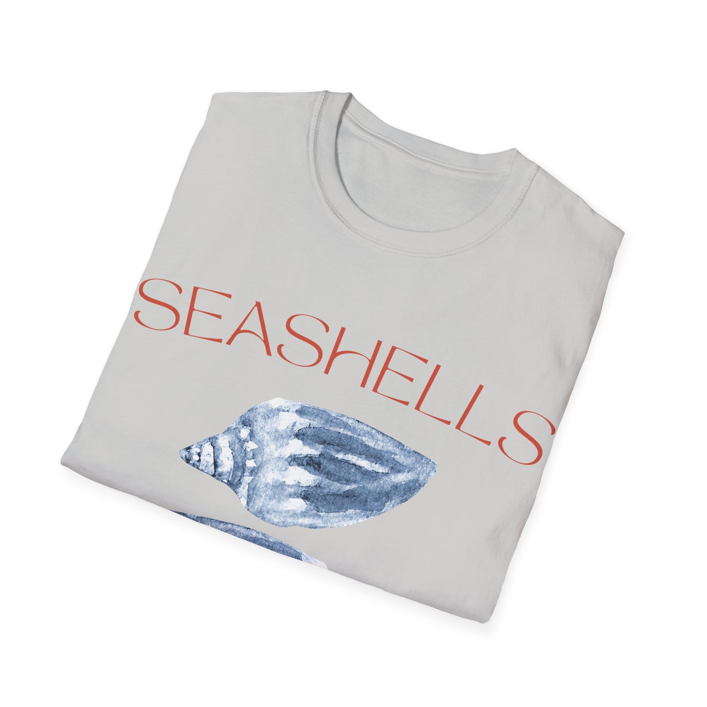 Seashells Crew: Watercolor Marine Design, Organic Shell Illustration - Unisex Graphic Tee