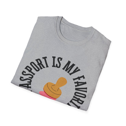 Passport Passion: Graphic Design Typography, Minimalist Book Cover Art - Unisex Graphic Tee
